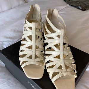INC zipper back sandals